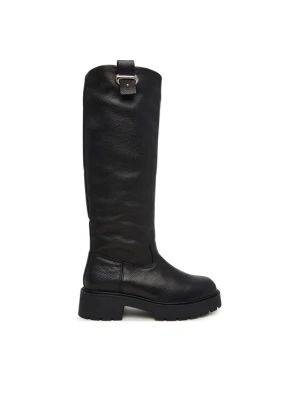 Calvin Klein Kozaki Chunky High Boot Lth Hdw HW0HW03201 Czarny