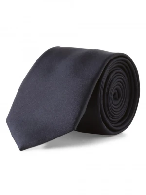 Calvin Klein Krawat jedwabny męski Mężczyźni Jedwab niebieski jednolity,