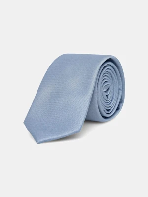 Calvin Klein krawat z domieszką jedwabiu kolor niebieski CK2111E002