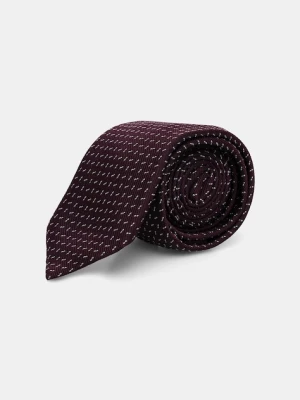 Calvin Klein krawat z jedwabiem kolor bordowy CK2111E004
