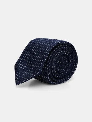Calvin Klein krawat z jedwabiem kolor granatowy CK2111E004