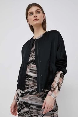 Calvin Klein kurtka bomber damski kolor czarny przejściowa