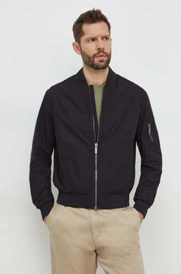 Calvin Klein kurtka bomber męski kolor czarny przejściowa