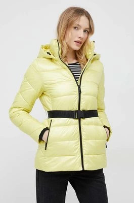 Calvin Klein kurtka damska kolor żółty zimowa