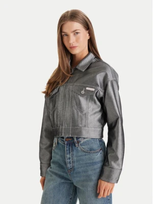 Calvin Klein Kurtka jeansowa LV047E715G Srebrny Relaxed Fit