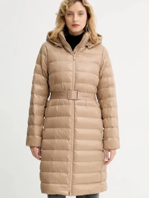 Calvin Klein kurtka kolor beżowy zimowa LV044D543G