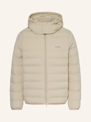 Calvin Klein Kurtka Pikowana Z Odpinanym Kapturem beige
