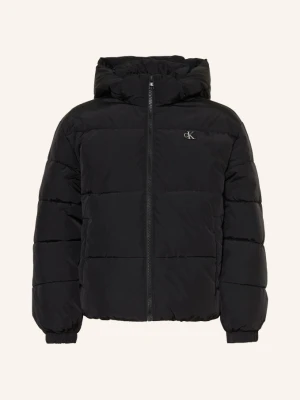Calvin Klein Kurtka Pikowana Z Odpinanym Kapturem schwarz CZARNY
