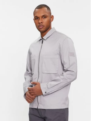Calvin Klein Kurtka przejściowa Cotton 3D Pockets Overshirt K10K112356 Szary Regular Fit