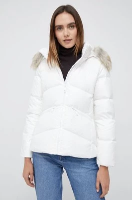 Calvin Klein kurtka puchowa damska kolor biały zimowa
