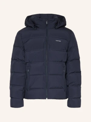 Calvin Klein Kurtka Puchowa Z Odpinanym Kapturem blau