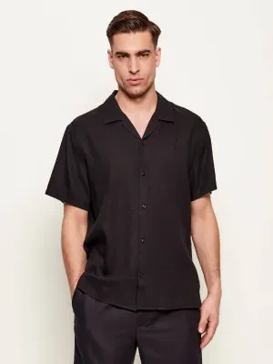 Calvin Klein Lniana koszula | Classic fit
