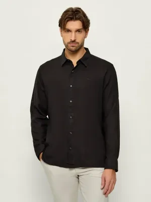 Calvin Klein Lniana koszula | Classic fit