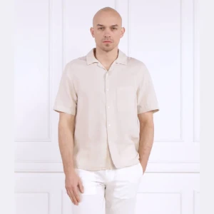 Calvin Klein Lniana koszula CUBAN | Regular Fit
