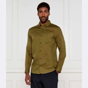 Calvin Klein Lniana koszula | Regular Fit
