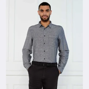 Calvin Klein Lniana koszula | Regular Fit