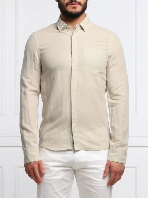 Calvin Klein Lniana koszula | Regular Fit