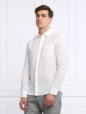 Calvin Klein Lniana koszula | Regular Fit