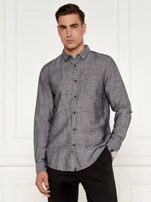 Calvin Klein Lniana koszula | Slim Fit