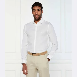Calvin Klein Lniana koszula | Slim Fit