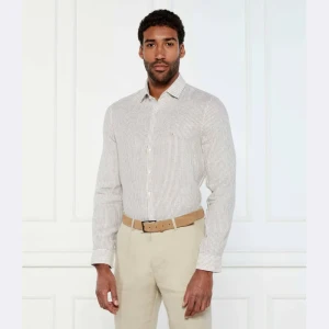 Calvin Klein Lniana koszula | Slim Fit