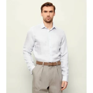 Calvin Klein Lniana koszula | Slim Fit