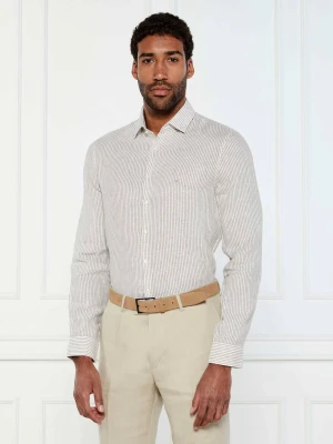 Calvin Klein Lniana koszula | Slim Fit