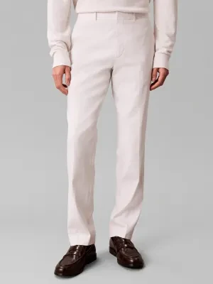 Calvin Klein Lniane spodnie | Slim Fit