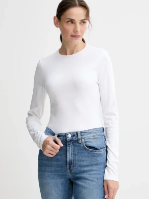 Calvin Klein longsleeve bawełniany kolor beżowy K20K208037