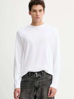 Calvin Klein longsleeve bawełniany kolor biały gładki LV04LD227G