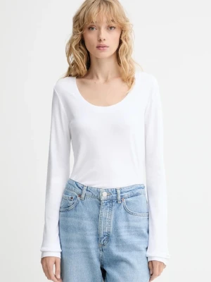 Calvin Klein longsleeve bawełniany kolor biały LV044D228G