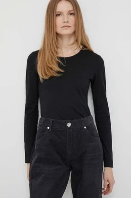 Calvin Klein longsleeve bawełniany kolor czarny