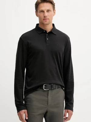 Calvin Klein longsleeve bawełniany kolor czarny gładki LV040EM909