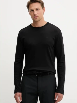 Calvin Klein longsleeve bawełniany kolor czarny gładki LV04LD227G