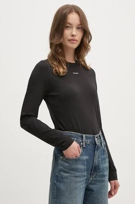 Calvin Klein longsleeve bawełniany kolor czarny K20K207520