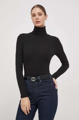 Calvin Klein longsleeve damski kolor czarny z golfem
