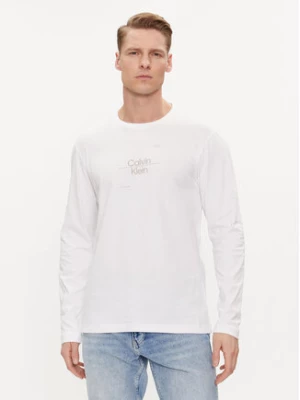 Calvin Klein Longsleeve Line Logo K10K112483 Biały Regular Fit