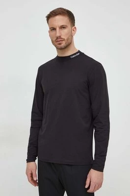 Calvin Klein longsleeve męski kolor czarny gładki