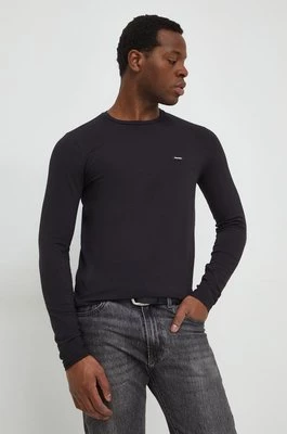 Calvin Klein longsleeve męski kolor czarny gładki