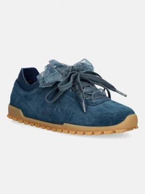 Calvin Klein LOW PROFILE RUN MG SUE DB LACES sneakersy damskie niebieski