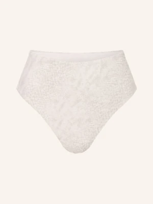 Calvin Klein Majtki Bikini Z Wysokim Stanem beige