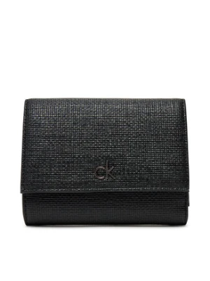 Calvin Klein Mały Portfel Damski Ck Daily Medium Trifold_Tex K60K612945 Czarny