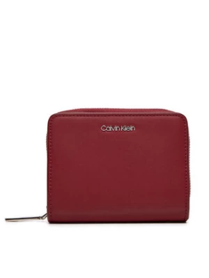 Calvin Klein Mały Portfel Damski Ck Must Medium Zip Around Wallet K60K611937 Czerwony