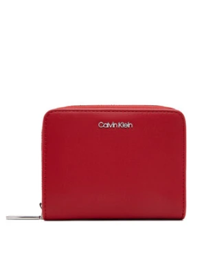Calvin Klein Mały Portfel Damski Ck Must Medium Zip Around Wallet K60K611937 Czerwony