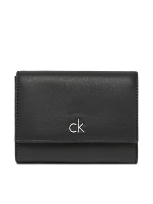 Calvin Klein Mały Portfel Damski Ck Re-Lock Medium Trifold LV04F1035G Czarny