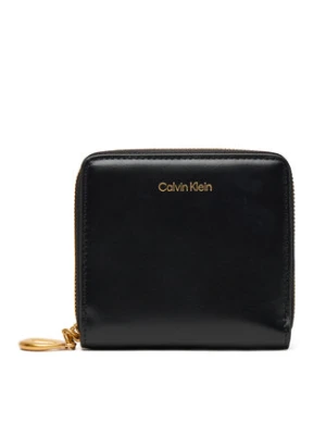 Calvin Klein Mały Portfel Damski Hardware Square Zip Around LV04F1044G Czarny