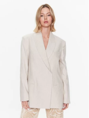 Calvin Klein Marynarka Linen Tailored K20K205225 Beżowy Relaxed Fit