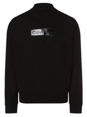 Calvin Klein Męska bluza nierozpinana Mężczyźni Bawełna czarny nadruk,