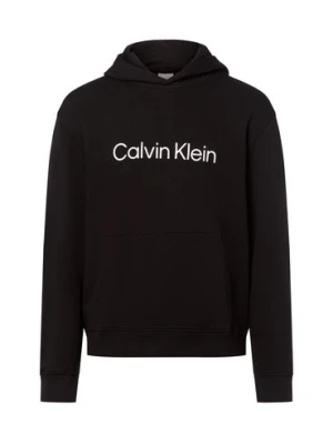 Calvin Klein Męska bluza z kapturem Mężczyźni Bawełna czarny jednolity,