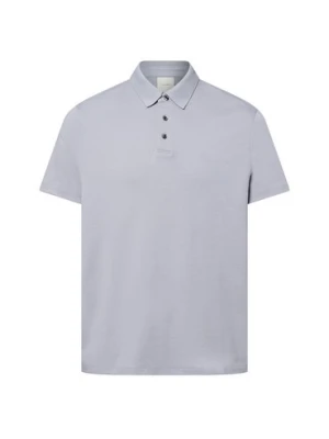 Calvin Klein Męska koszulka polo Mężczyźni Bawełna lila jednolity,